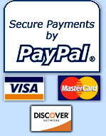 We proudly accept payment via paypal